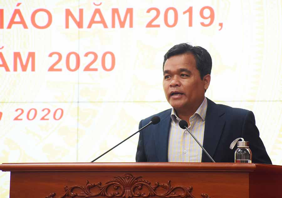 Phó Bí thư Thường trực Tỉnh ủy phát biểu chỉ đạo tại hội nghị. Ảnh: M.N