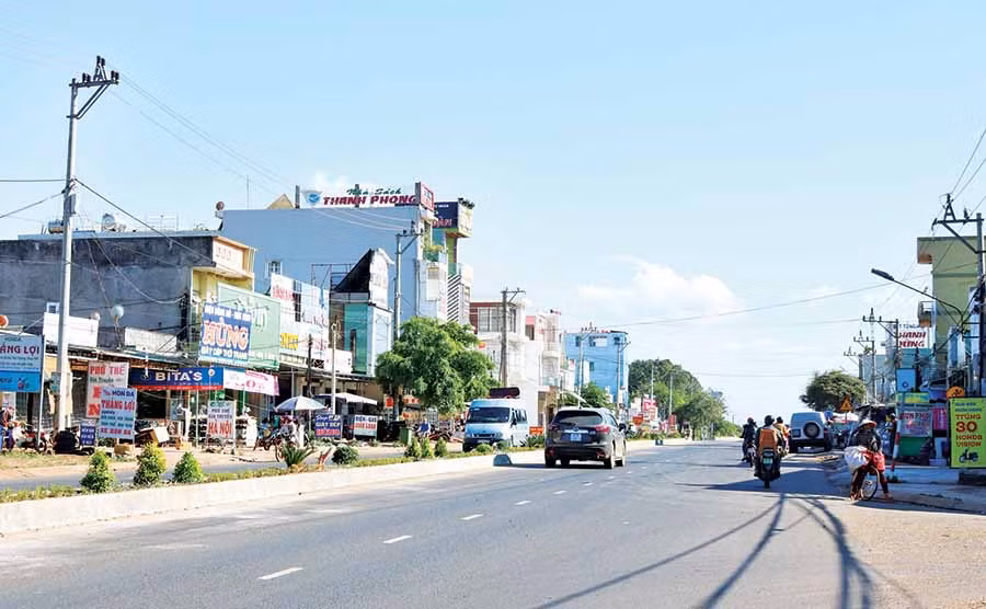  Một góc thị trấn Nhơn Hòa (huyện Chư Pưh).