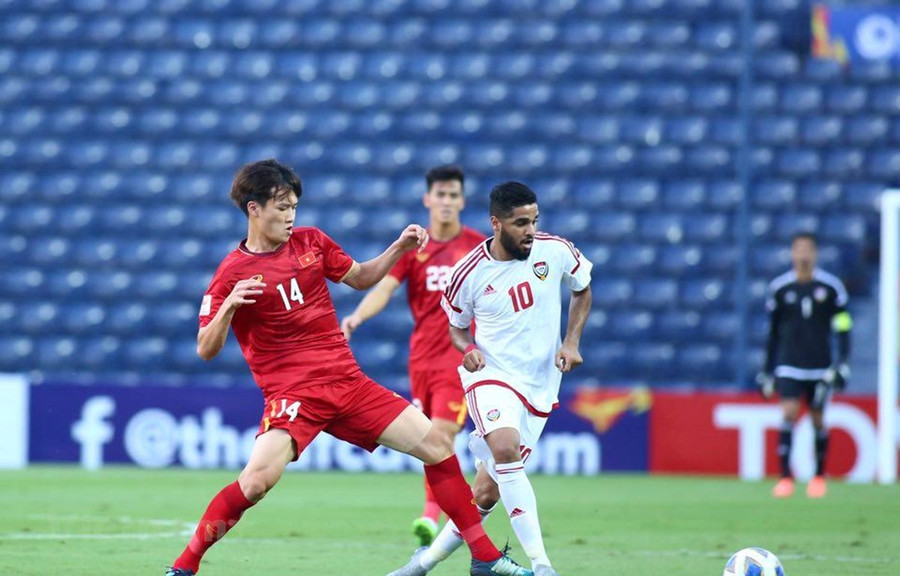 U23 Việt Nam chia điểm với U23 UAE. (Ảnh: Nguyên An/Vietnam+)