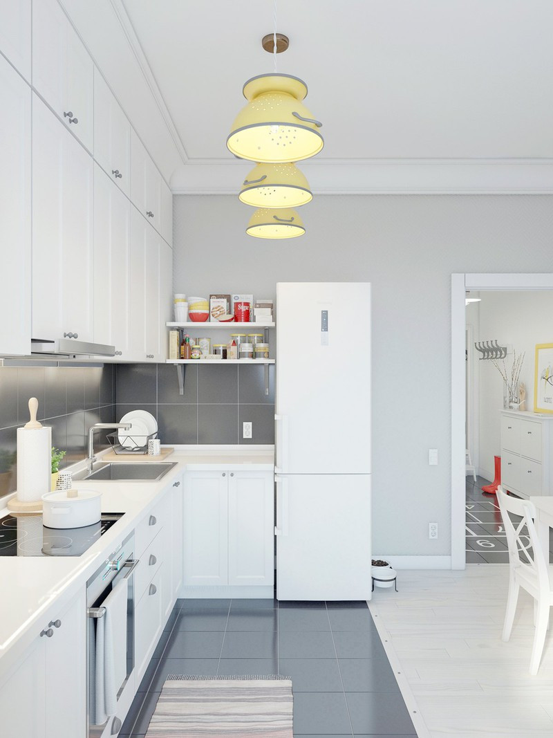 Bếp nấu đặt cạnh lối vào, được sắp xếp gọn gàng, tiết kiệm diện tích. Bếp nấu đặt cạnh lối vào, được sắp xếp gọn gàng, tiết kiệm diện tích.