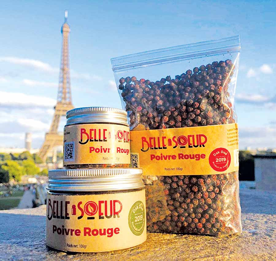 Tiêu đỏ Trần Sơn đã có mặt tại Pháp, mở ra cơ hội phát triển tại những thị trường khó tính nhất. Ảnh: S.C