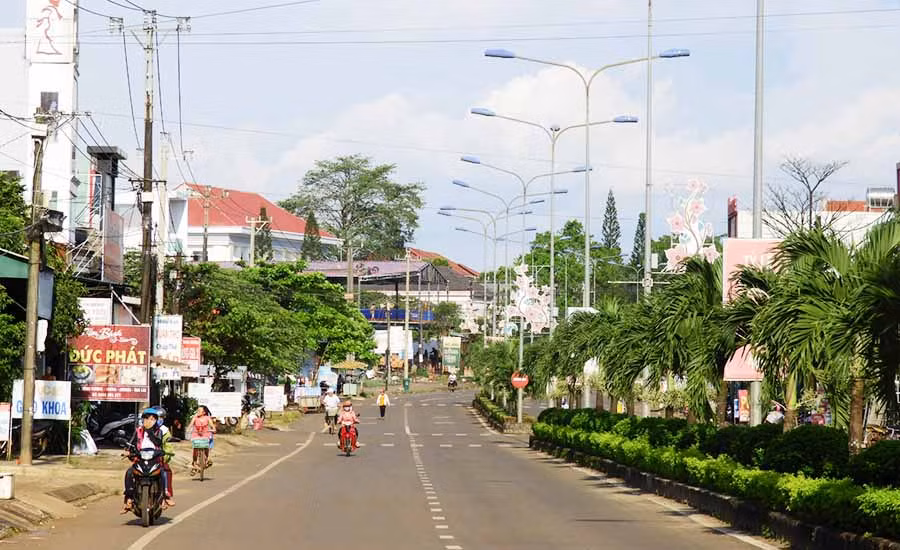  Một góc trung tâm huyện Ia Grai. Ảnh: T.N