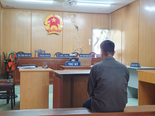 Bị cáo N.V.H tại phiên tòa