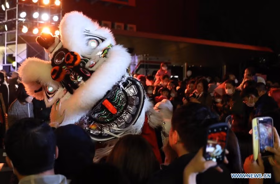 Cũng như các quốc gia Châu Á khác, Nhật Bản cũng tổ chức múa lân để chào đón năm mới. Ảnh: Xinhua