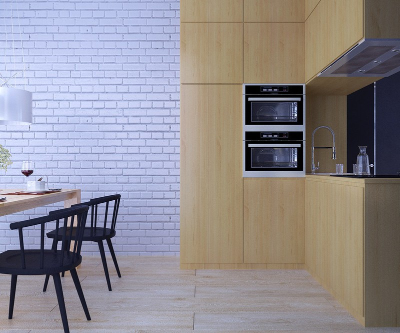 Đóng vai trò là trung tâm của ngôi nhà, nhà bếp nhỏ gọn đứng giữa phòng ăn sáng và phòng khách. Đóng vai trò là trung tâm của ngôi nhà, nhà bếp nhỏ gọn đứng giữa phòng ăn sáng và phòng khách.