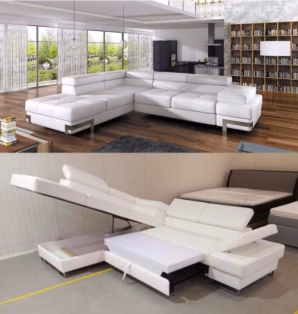 Ghế sofa thông minh, nhanh chóng trở thành giường ngủ chỉ bằng một vài thao tác đơn giản.