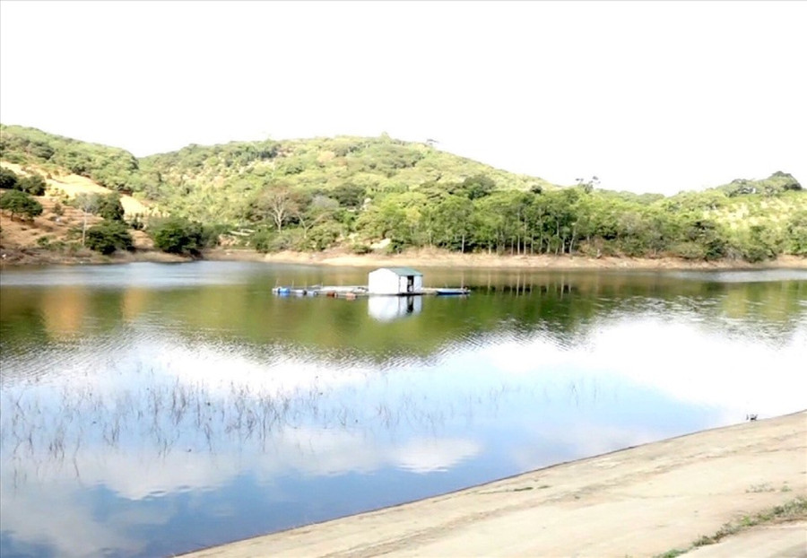 Hồ Thủy lợi Trúc Sơn, nơi xảy ra vụ việc đuối nước. Ảnh: Bảo Lâm