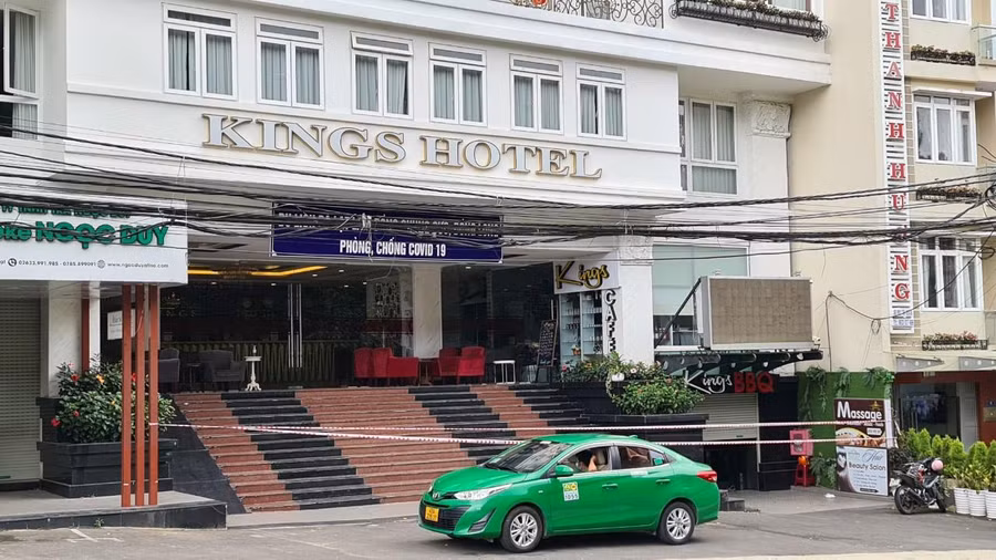 khách sạn phải đóng cửa vì từng có F0 đến lưu trú. Ảnh: Lâm Viên