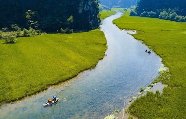 Một góc khu du lịch Tam Cốc, Ninh Bình. Nguồn: TTXVN
