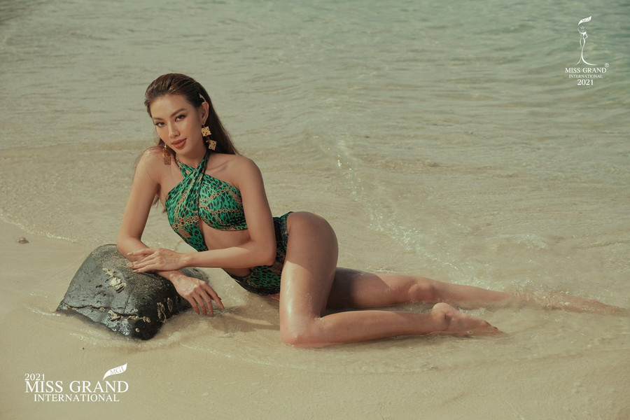 Thùy Tiên hạnh phúc gửi lời cảm ơn đến mọi người vì đã nhiệt tình bình chọn cho cô. Ảnh: FANPAGE MISS GRAND INTERNATIONAL