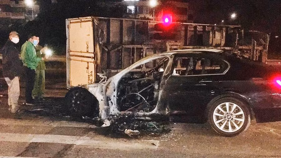 Hiện trường vụ tai nạn. Ảnh: CTV