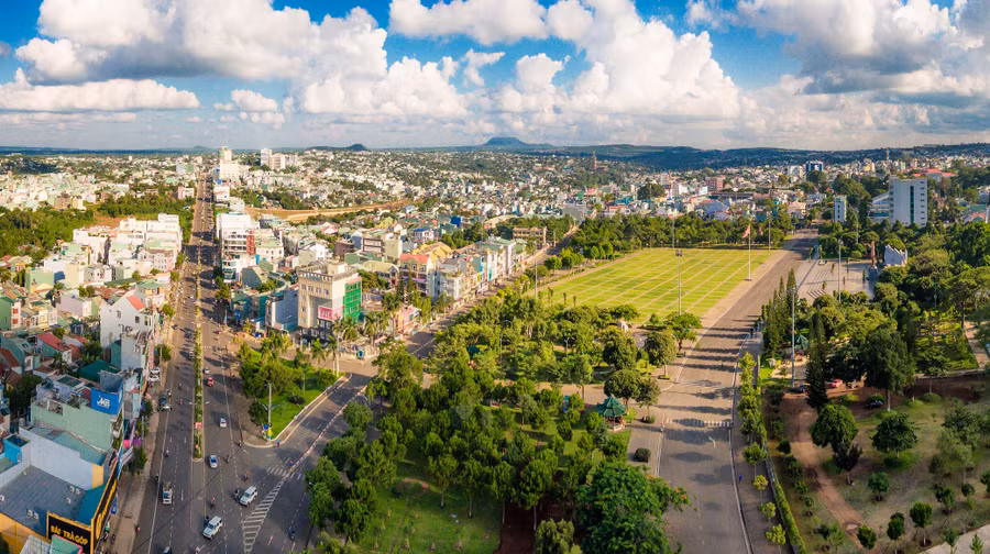 Đô thị Pleiku nhìn từ trên cao. Ảnh: Phan Nguyên