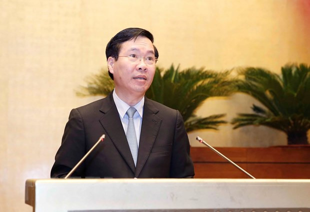 Thường trực Ban Bí thư Võ Văn Thưởng phát biểu. (Ảnh: Doãn Tấn/TTXVN) Thường trực Ban Bí thư Võ Văn Thưởng phát biểu. (Ảnh: Doãn Tấn/TTXVN)