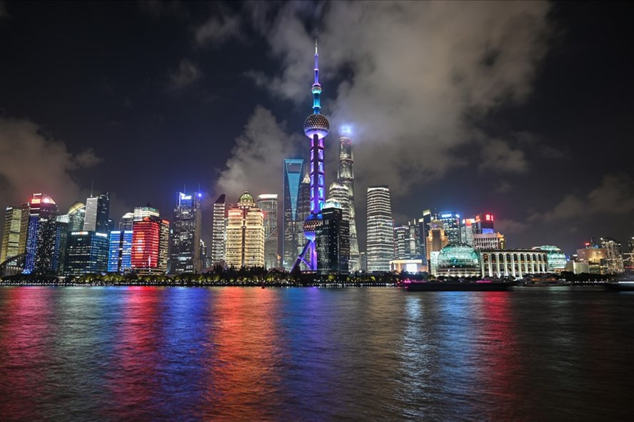 Khu tài chính Lục Gia Chủy ở Thượng Hải, Trung Quốc. Ảnh: AFP