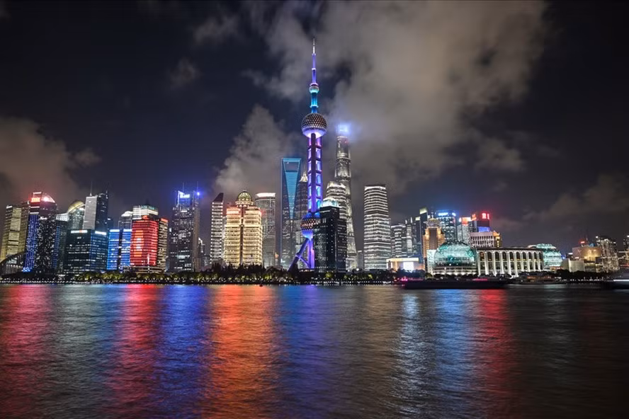 Khu tài chính Lục Gia Chủy ở Thượng Hải, Trung Quốc. Ảnh: AFP