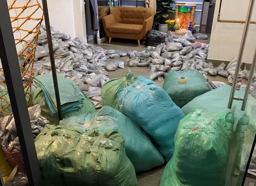 Số hàng hóa bị thu giữ tại kho của 