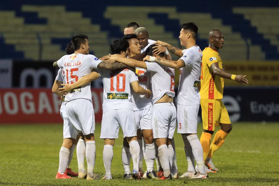 CLB HAGL có suất dự vòng bảng AFC Champions League năm 2022 một cách xứng đáng. Ảnh: Minh Hoàng