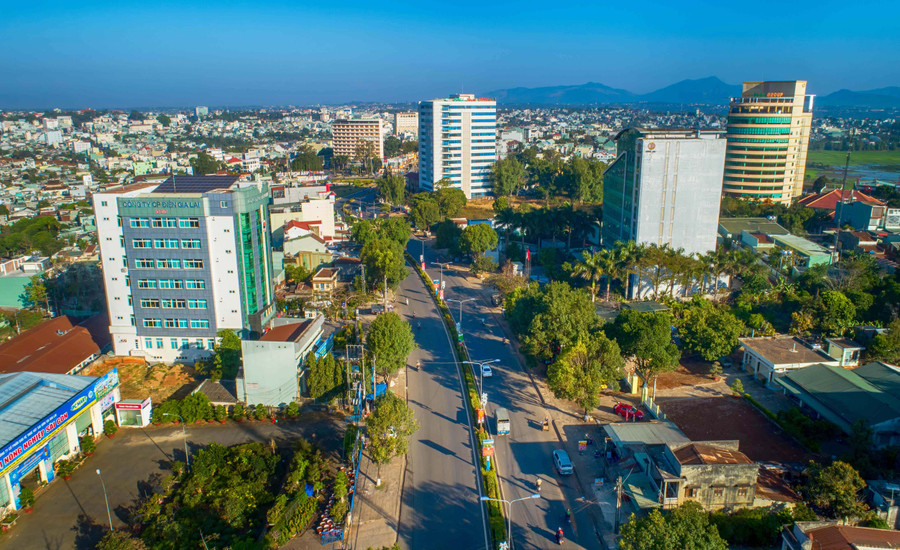 Một góc đô thị Pleiku. Ảnh: Phan Nguyên