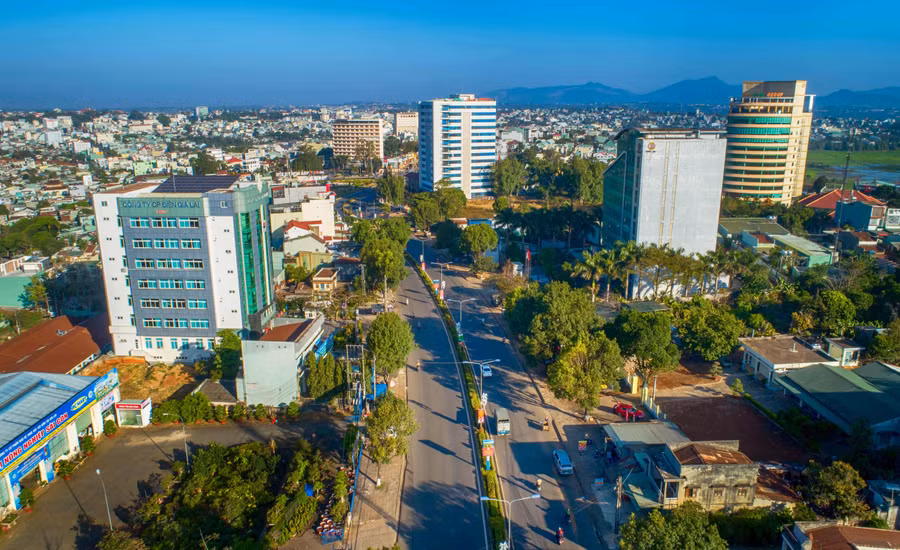 Một góc đô thị Pleiku. Ảnh: Phan Nguyên