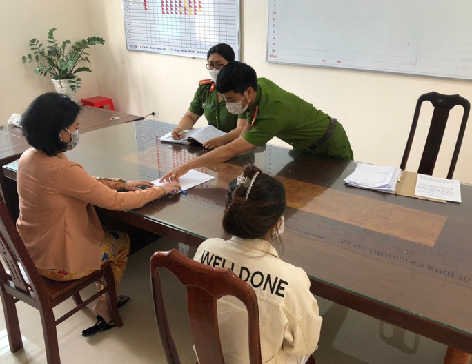 Cơ quan công an làm việc với các đối tượng liên quan