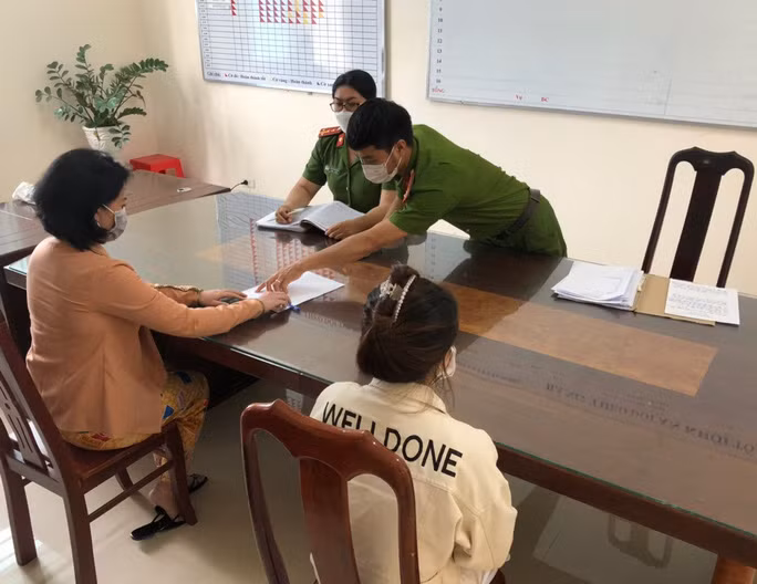 Cơ quan công an làm việc với các đối tượng liên quan