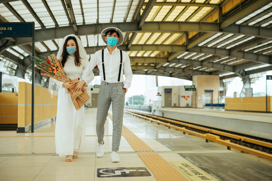 Bộ ảnh chụp trong ngày tuyến đường sắt Cát Linh - Hà Đông chính thức vận hành. Ảnh: Vũ Ngọc Thiện