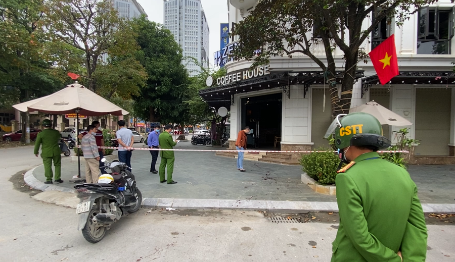 Hiện trường vụ nổ súng- Ảnh: K.Hoan