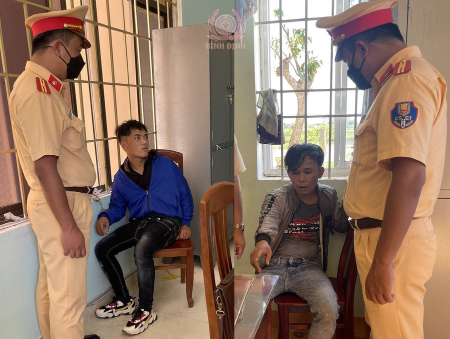 Hai đối tượng Sang và Thành. Ảnh: CA. Hai đối tượng Sang và Thành. Ảnh: CA.