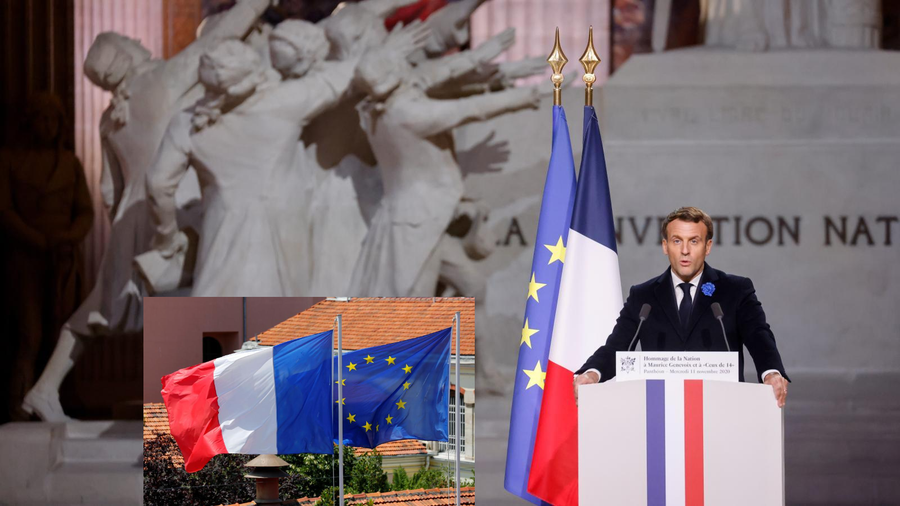 Màu xanh trên quốc kỳ Pháp đã được đổi sang màu xanh đậm hơn-Chụp màn hình quartz