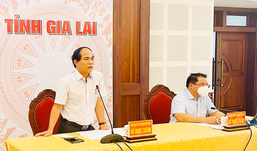 Đồng chí Võ Ngọc Thành-Phó Bí thư Tỉnh ủy, Chủ tịch UBND tỉnh phát biểu kết luận hội nghị. Ảnh: Vũ Thảo Đồng chí Võ Ngọc Thành-Phó Bí thư Tỉnh ủy, Chủ tịch UBND tỉnh phát biểu tại hội nghị. Ảnh: Vũ Thảo