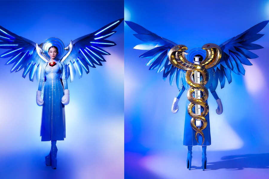 Trang phục dân tộc vừa công bố của Thùy Tiên cho đêm thi ngày 30.11. Ảnh: Hoàng Phúc