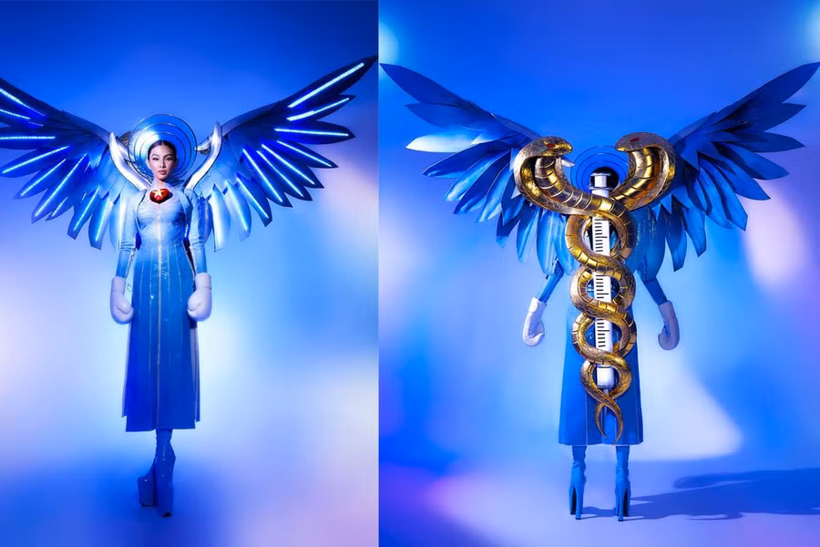 Trang phục dân tộc vừa công bố của Thùy Tiên cho đêm thi ngày 30.11. Ảnh: Hoàng Phúc