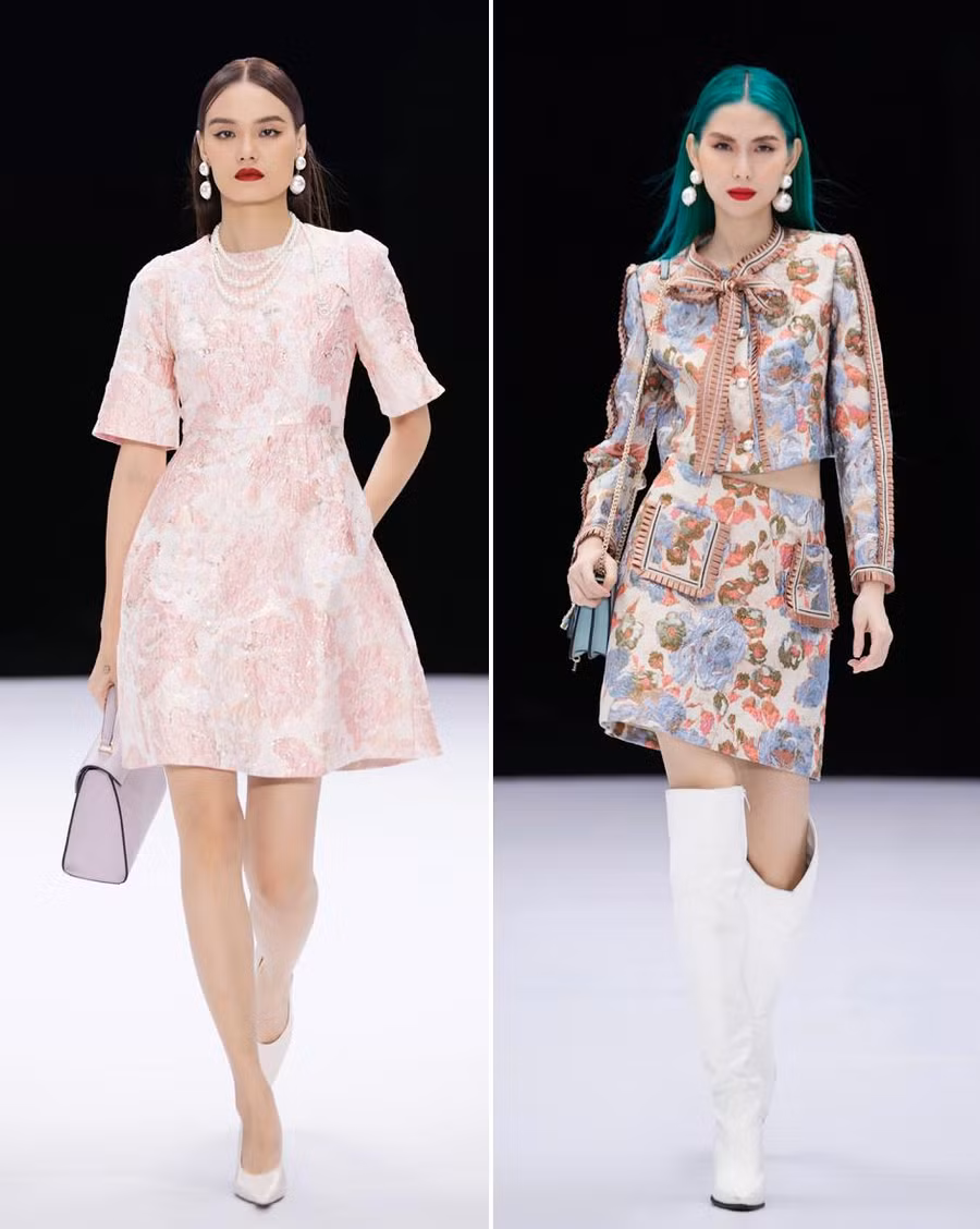 NTK mạnh dạn gợi ý phái đẹp mix trang phục gấm với boots da để có trải nghiệm mới mẻ.