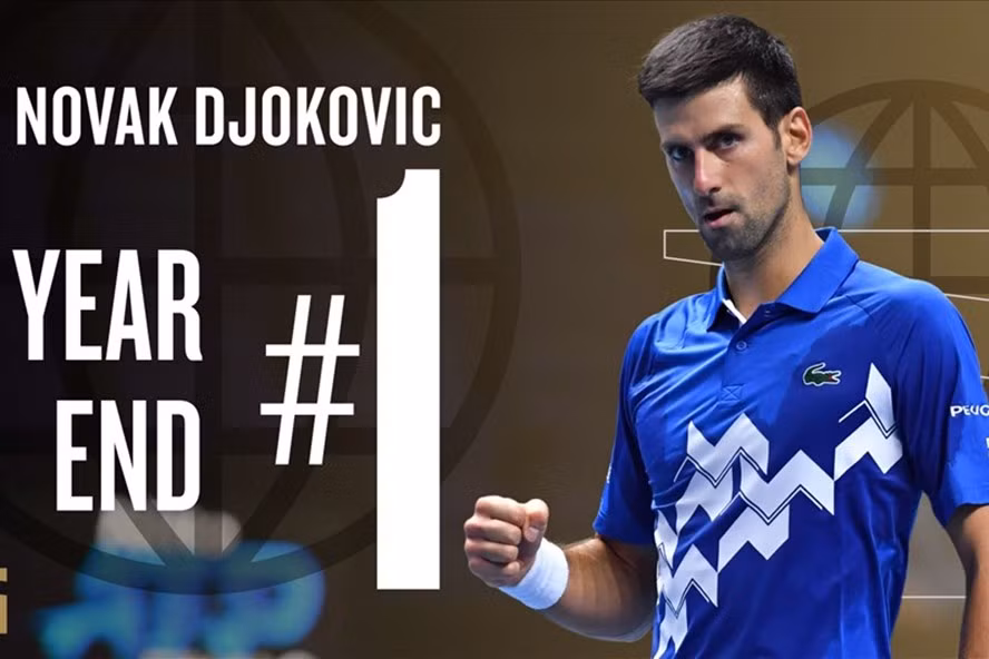 Novak Djokovic kết thúc năm 2021 với vị trí số 1 thế giới và cũng là lần thứ bảy anh làm được điều đó. Ảnh: Tennis