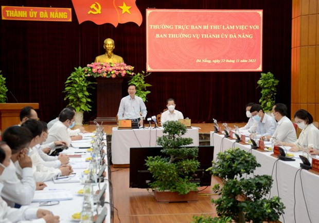 Thường trực Ban bí thư Võ Văn Thưởng phát biểu chỉ đạo buổi. (Ảnh: Quốc Dũng/TTXVN) Thường trực Ban bí thư Võ Văn Thưởng phát biểu chỉ đạo buổi. (Ảnh: Quốc Dũng/TTXVN)