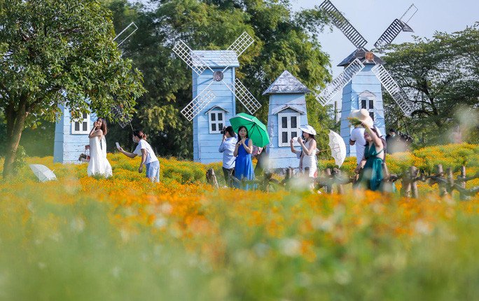  Thời điểm ngày cuối tuần, thời tiết đẹp nên có đông các bạn trẻ đến đây chụp ảnh lưu niệm
