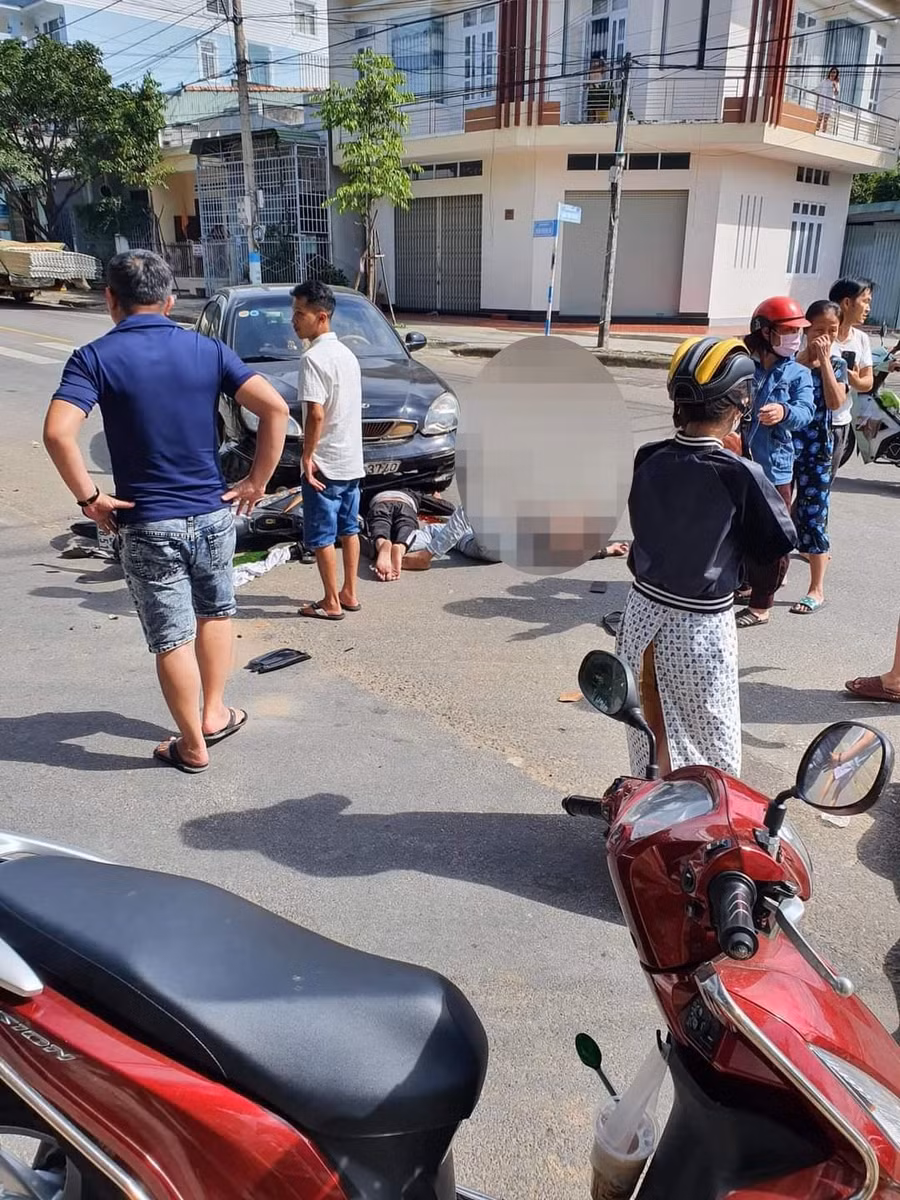 Hiện trường xảy ra vụ tai nạn. Ảnh: Thiên Ân