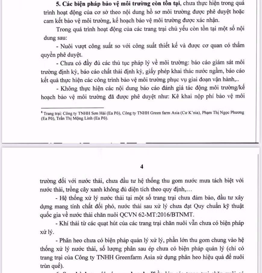 Nhiều vi phạm, tồn tại kéo dài ở các trại chăn nuôi ở huyện Cư Jút. Ảnh: Phan Tuấn