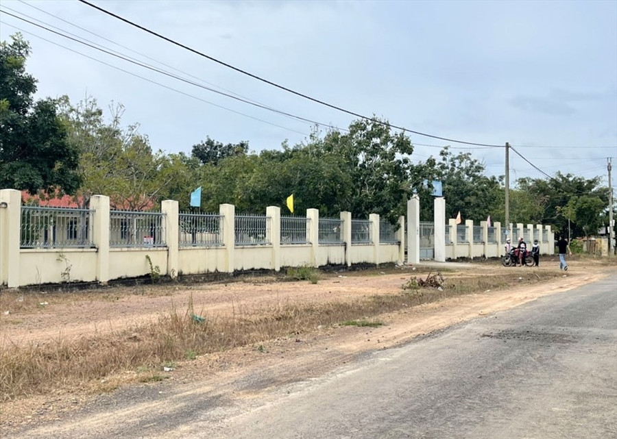 Các trại chăn nuôi heo, gà ở thôn Nam Tiến cũng nằm ngay sát các trường học mầm non, tiểu học. Ảnh: Phan Tuấn