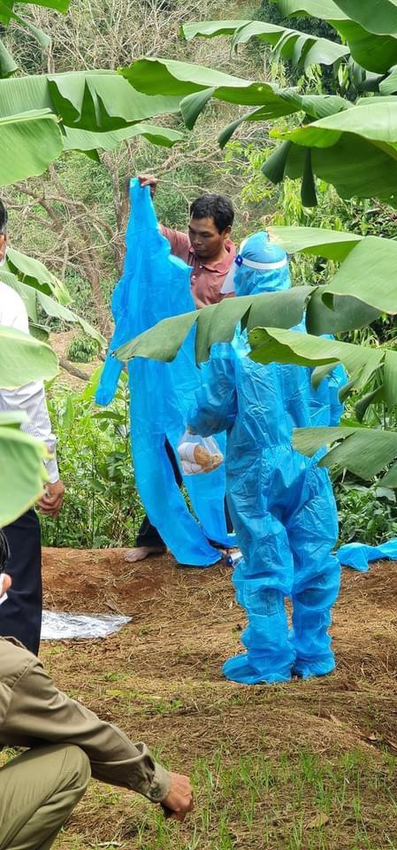 Cơ quan chức năng H.Lâm Hà tìm thấy ông C.P. Ảnh: CTV