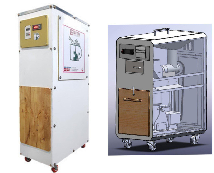 Máy xử lý thực phẩm thừa. Ảnh: NVCC