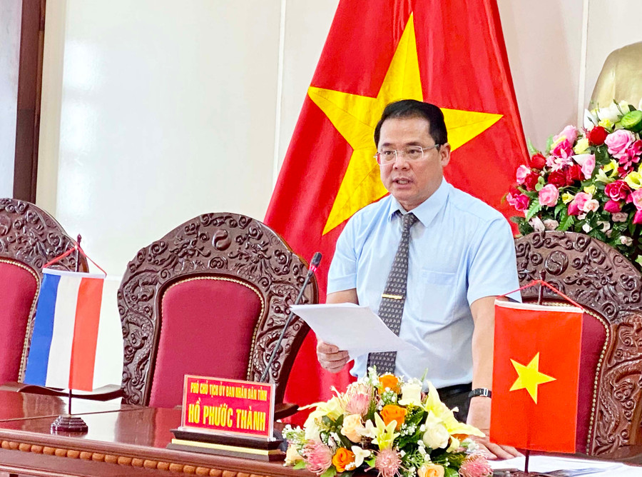 Phó Chủ tịch UBND tỉnh Hồ Phước Thành phát biểu tại diễn đàn. Ảnh: Hà Duy Đồng chí Hồ Phước Thành-Phó Chủ tịch UBND tỉnh phát biểu tại diễn đàn. Ảnh: Hà Duy