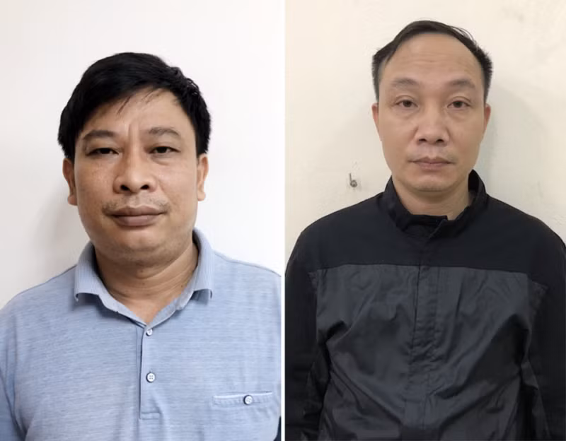 Hai đối tượng trong vụ án.