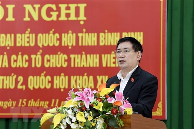 Bộ trưởng Bộ Tài chính Hồ Đức Phớc trả lời ý kiến cử tri. (Ảnh: Nguyên Linh/TTXVN) Bộ trưởng Bộ Tài chính Hồ Đức Phớc trả lời ý kiến cử tri. (Ảnh: Nguyên Linh/TTXVN)
