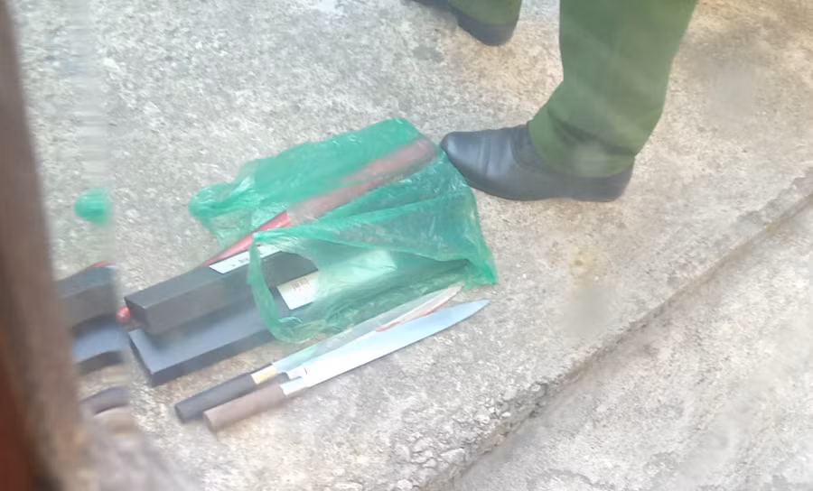 Hung khí gây án bị công an thu giữ. Ảnh: Gia đình nạn nhân cung cấp