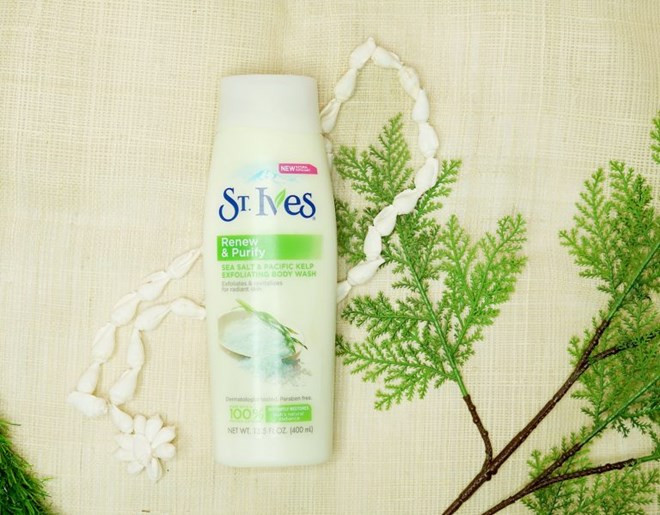 St. Ives Body Wash không chứa thành phần parabens, phthalates và không gây kích ứng da, tuyệt đối an toàn cho mọi loại da. Giá tham khảo: 120.000 đồng/chai 400ml. St. Ives Body Wash không chứa thành phần parabens, phthalates và không gây kích ứng da, tuyệt đối an toàn cho mọi loại da. Giá tham khảo: 120.000 đồng/chai 400ml.
