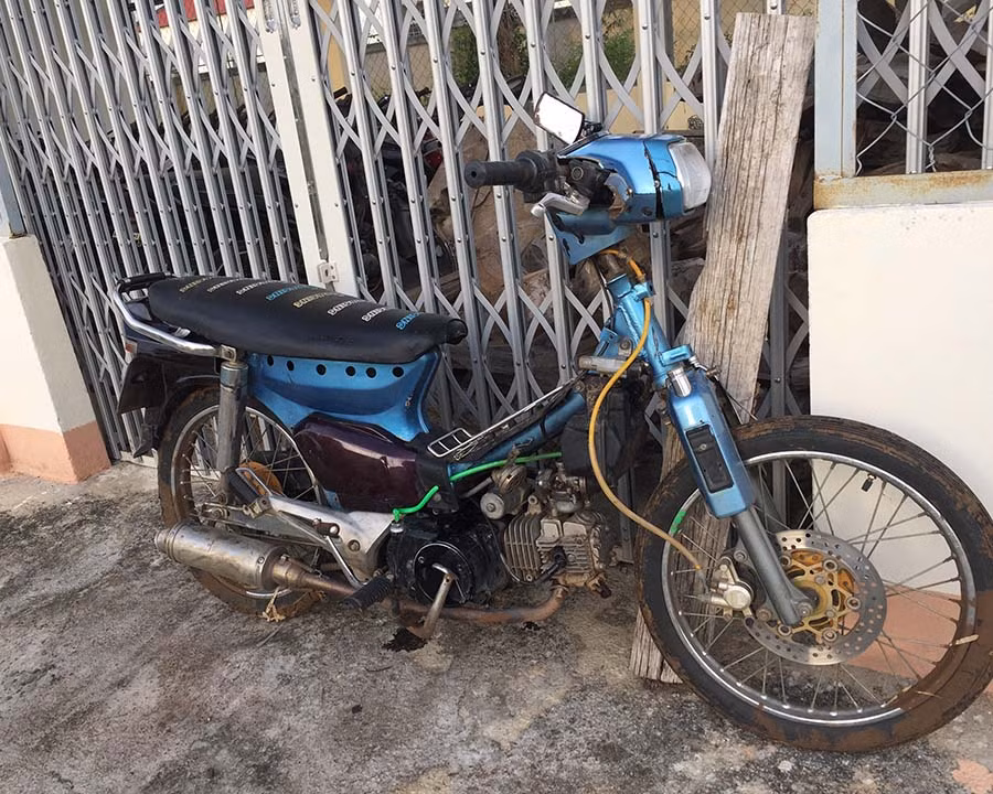  Chiếc xe tang vật mà các đối tượng điều khiển. Ảnh: V.N 