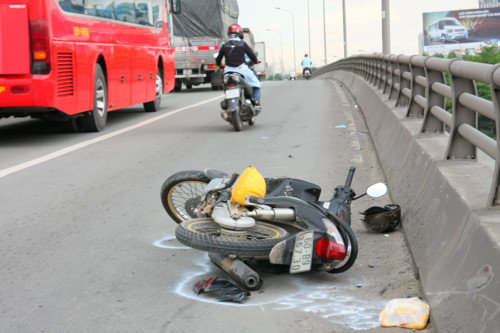 Hiện trường vụ tai nạn.