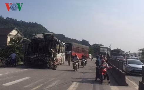 Hiện trường vụ tai nạn.