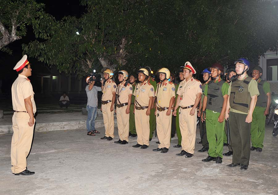 Công an huyện Krông Pa mở đợt cao điểm tấn công, trấn áp tội phạm. Ảnh: L.A  Công an huyện Krông Pa mở đợt cao điểm tấn công, trấn áp tội phạm. Ảnh: L.A